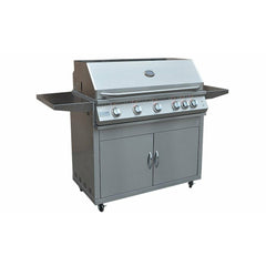 KOKOMO Professional 5 Burner 40 Inch Cart Model BBQ Grill With Lights & Locking Casters - KO-BAK5BG-PRO+KO-BAK5BG-C - The Home Selection