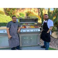 KoKoMo Teppanyaki, Griddle, Built-In BBQ Grill with Side Burner, Storage Drawers 7'6" - KO-7'6"-Tep-Side-5-Burn - The Home Selection
