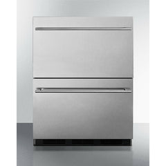 Summit 24" Wide 2-Drawer All-Refrigerator, ADA Compliant with 3.1 Cu. Ft. Capacity, Adjustable Thermostat, Fan-Forced Cooling - SP6DBS2D7ADA