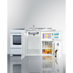 Summit 60" Wide All-in-One Kitchenette with Electric Range - ACK60ELSTW