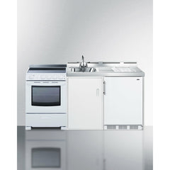 Summit 72" Wide All-in-One Kitchenette with Electric Range - ACK72ELSTW