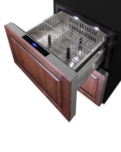 Summit 24" Wide Outdoor 2-Drawer Refrigerator-Freezer, ADA Compliant - ADRF244OS