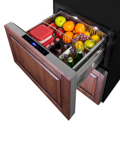Summit 24" Wide Outdoor 2-Drawer Refrigerator-Freezer, ADA Compliant - ADRF244OS