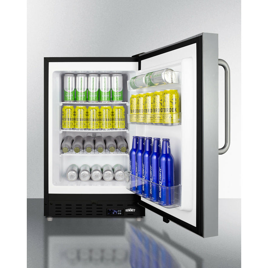 Summit 20" Wide 2.68 Cu. Ft. Capacity Beer Froster with Adjustable Shelves - ALFZ37BSSTBFROST