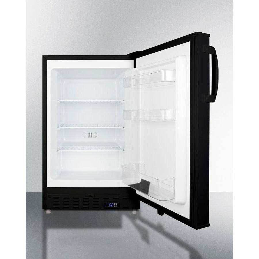 Summit 20" Wide, 2.68 Cubic Feet cu. ft. Undercounter Upright Freezer with Adjustable Temperature Controls - ALFZ37B