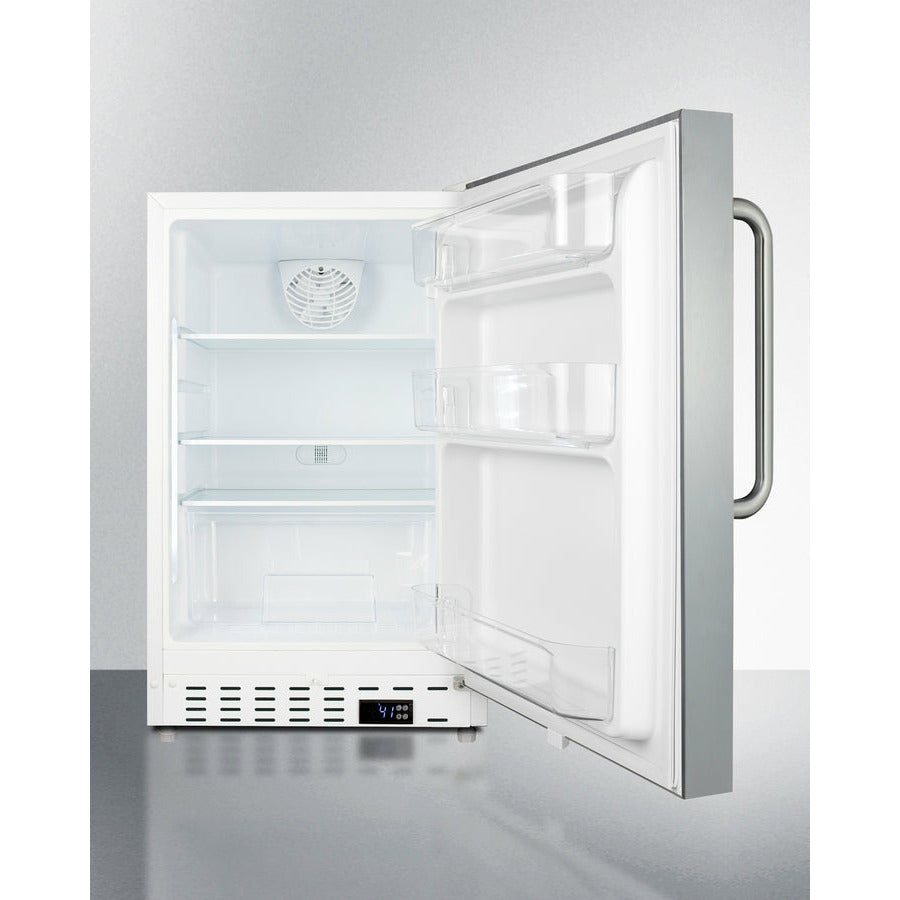 Summit 20" Wide 3.53 Cu. Ft. Compact Refrigerator with Adjustable Glass Shelves - ALR46W