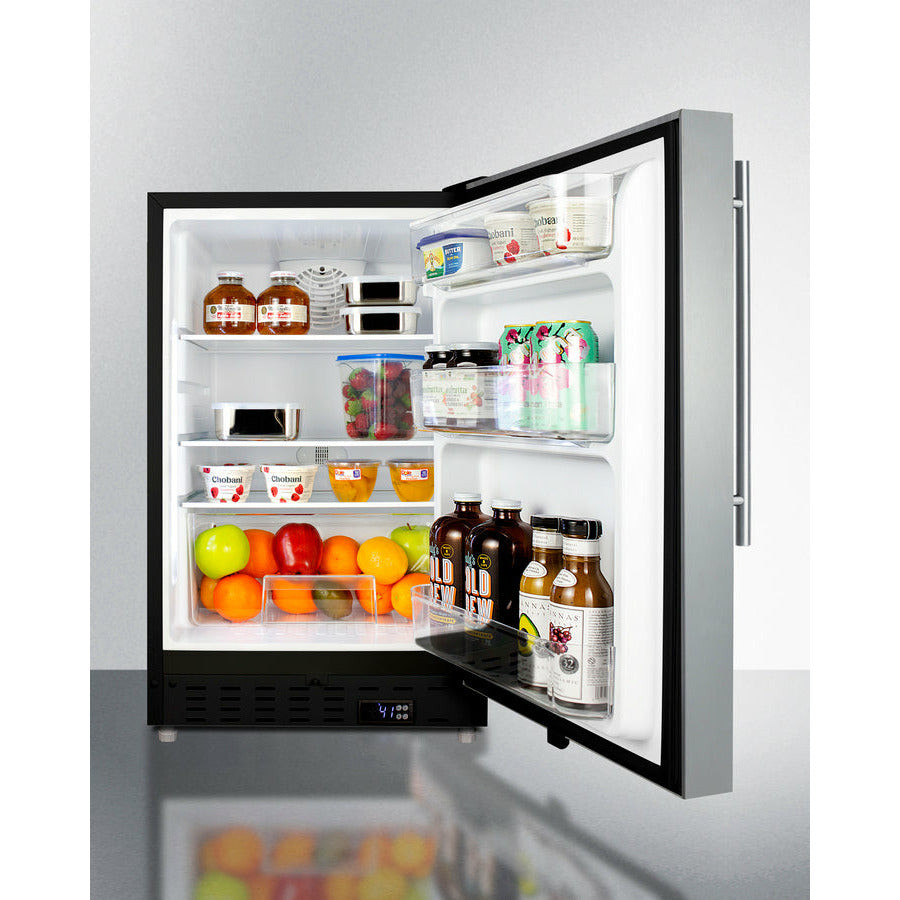 Summit 21 Inch Wide 3.53 Cu. Ft. Compact Refrigerator with Adjustable Glass Shelves - ALR47B