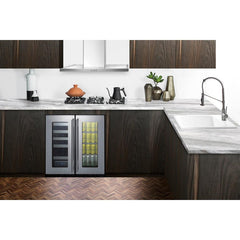 Summit 15" Wide Built-In Beverage Center with 1.8 Cu. Ft. Digital Thermostat, Dimmable LED Lighting, Door & Temperature Alarm, Lock, Temperature Memory, ADA Compliant - ASDG1521