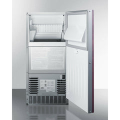 Summit 15" Outdoor Icemaker with 62 lbs. Daily Production, Clear Ice and Frost-Free Operation in Panel Ready - BIM68OSGDR