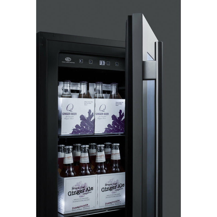 Summit 18" Wide 2.9 Cu. Ft. Built-In or Free Standing Wine and Beverage Cooler - CL181WBV