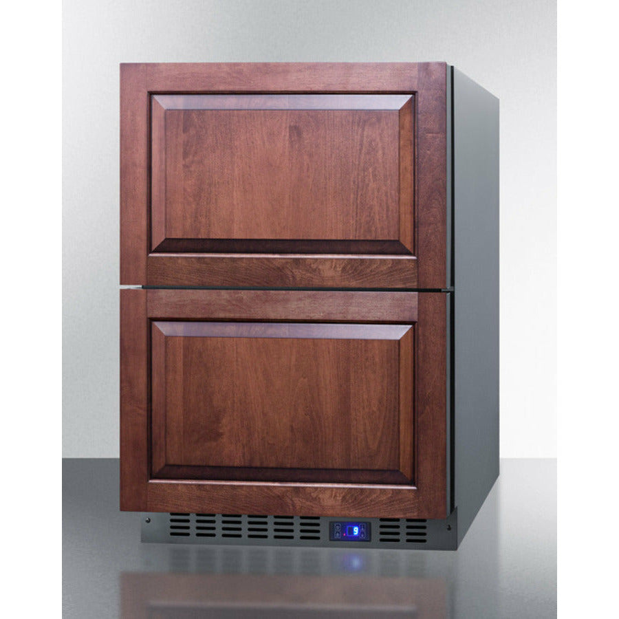 Summit 24" Wide Built-In 2-Drawer All-Refrigerator with 3.4 cu. ft. Capacity, Frost Free Defrost , Digital Thermostat - CL2R248