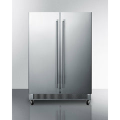 Summit 24" Wide Wine/Beverage Center with 5.1 cu. ft. Capacity 9 Shelves Including Wine Racks, Digital Thermostat, CFC Free, Automatic Defrost - SWBV24SS