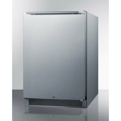 Summit 24" Wide Built-In Outdoor All-Refrigerator with 5.5 cu. ft. Capacity, 3 Glass Shelves, Right Hinge with Reversible Doors, with Door Lock - CL68ROS