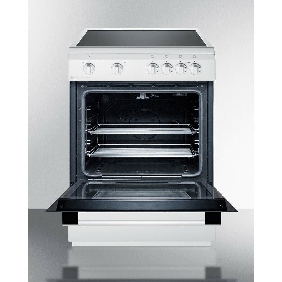 Summit 24" Wide Smooth Top Electric Range - CLRE24WH