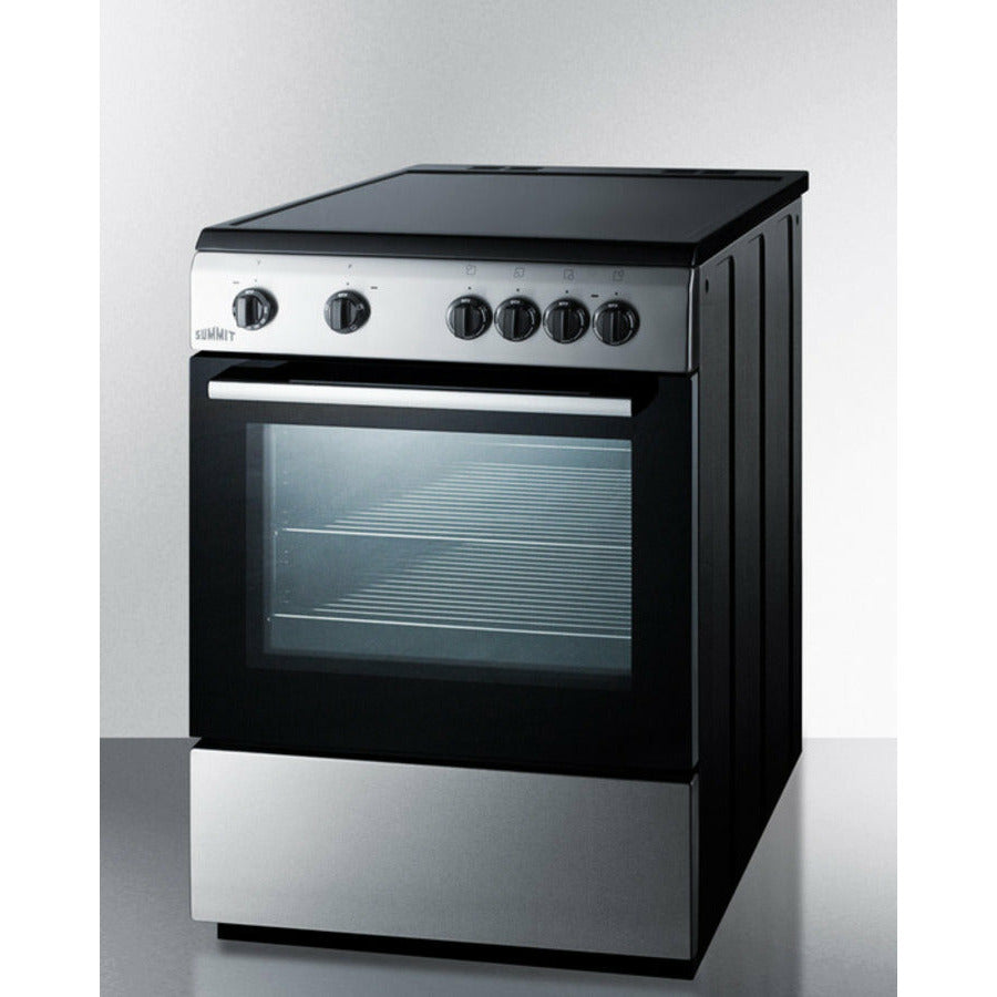 Summit 24" Wide Smooth Top Electric Range - CLRE24