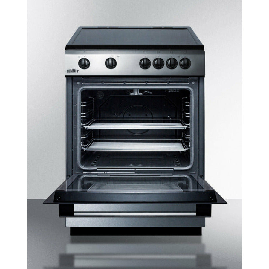 Summit 24" Wide Smooth Top Electric Range - CLRE24