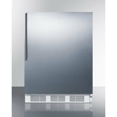 Summit 24" Wide Built-In Refrigerator-Freezer with 5.1 cu. ft. Capacity, 2 Glass Shelves, Crisper Drawer, Cycle Defrost, Adjustable Glass Shelves, Adjustable Thermostat - CT661WBISSH