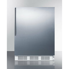 Summit 24" Wide Refrigerator-Freezer, ADA Compliant with 5.1 cu. ft. Capacity, 2 Glass Shelves, Right Hinge with Reversible Doors, Crisper Drawer, Cycle Defrost, ADA Compliant, Adjustable Glass Shelves, Adjustable Thermostat, CFC Free - CT661WSSH