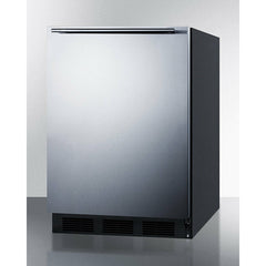 Summit 24" Wide Built-In Refrigerator-Freezer, ADA Compliant with 5.1 cu. ft. Capacity, 2 Glass Shelves, Crisper Drawer, Cycle Defrost, Adjustable Glass Shelves, Adjustable Thermostat - CT663BKBISS