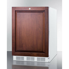 Summit 24" Wide Built-In Refrigerator-Freezer, ADA Compliant with 5.1 cu. ft. Capacity, 2 Wire Shelves, Right Hinge with Reversible Doors, with Door Lock, Crisper Drawer, Cycle Defrost, Adjustable Shelves, CFC Free - CT66LWBI