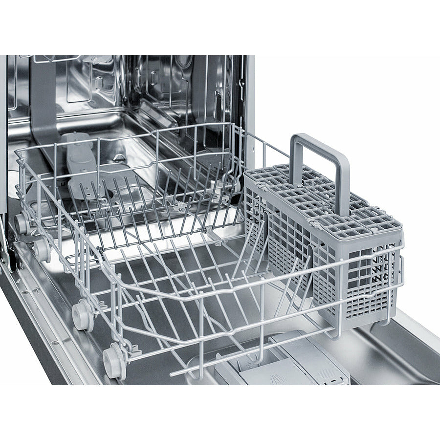 Summit 18" Wide Built-In Dishwasher with 5 Wash Cycles, 8 Place Settings, Soil Sensor, Energy Star Certified, in Stainless Steel - DW18SS4