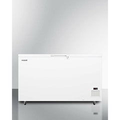 Summit 60" AccuCold Commercial Chest Freezer with 12.8 cu. ft. Capacity, Digital Thermostat, Factory Installed Lock, Casters and Manual Defrost in White - EL41LT