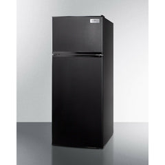Summit 24" Wide Top Mount Refrigerator-Freezer With Icemaker  10.3 Cu. ft. Black Top - FF1119BIM