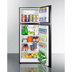 Summit 24" Wide Top Mount Refrigerator-Freezer 10.3 Cu. ft. Black - FF1119B