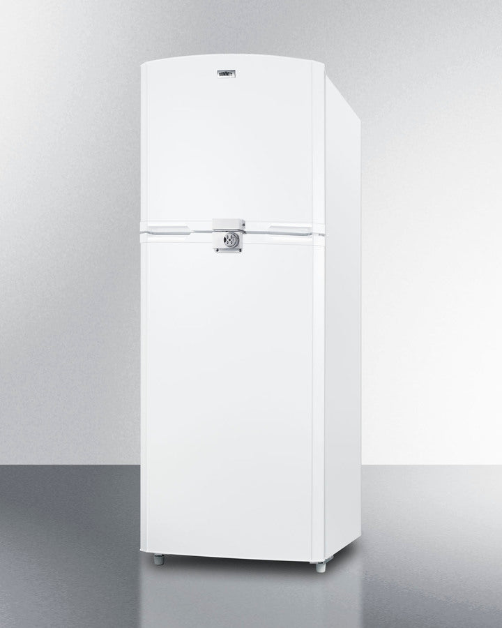 Summit 26" Top Freezer Refrigerator with 12.89 cu. ft. Capacity Factory-Installed Combination Lock Frost-Free Operation and Adjustable Glass Shelves - FF1427WLLF2