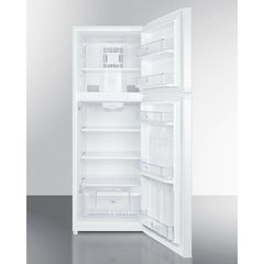 Summit 26" Wide Top Mount Refrigerator-Freezer with 12.9 cu. ft. Total Capacity, 2 Glass Shelves, 3.92 cu. ft. Freezer Capacity, Right Hinge with Reversible Doors - FF1427W