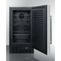Summit 18" Wide 2.7 Cu. Ft. ADA Compliant Compact Refrigerator with Fingerprint Resistant Finish and Door Lock - FF1843B
