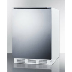 Summit 24" 5.5 Cu. ft. Stainless Steel Undercounter Compact Refrigerator - ADA Compliant - FF61WBISS