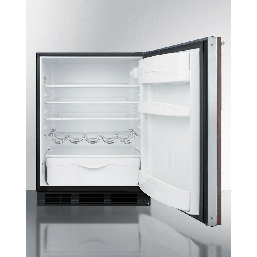 Summit 24" Wide Built-in All-refrigerator with Wood Panel Door - FF63BKBIWP1