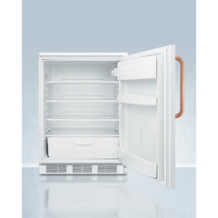 Summit 24" Wide All-Refrigerator with Antimicrobial Pure Copper Handle - FF6LWTBC