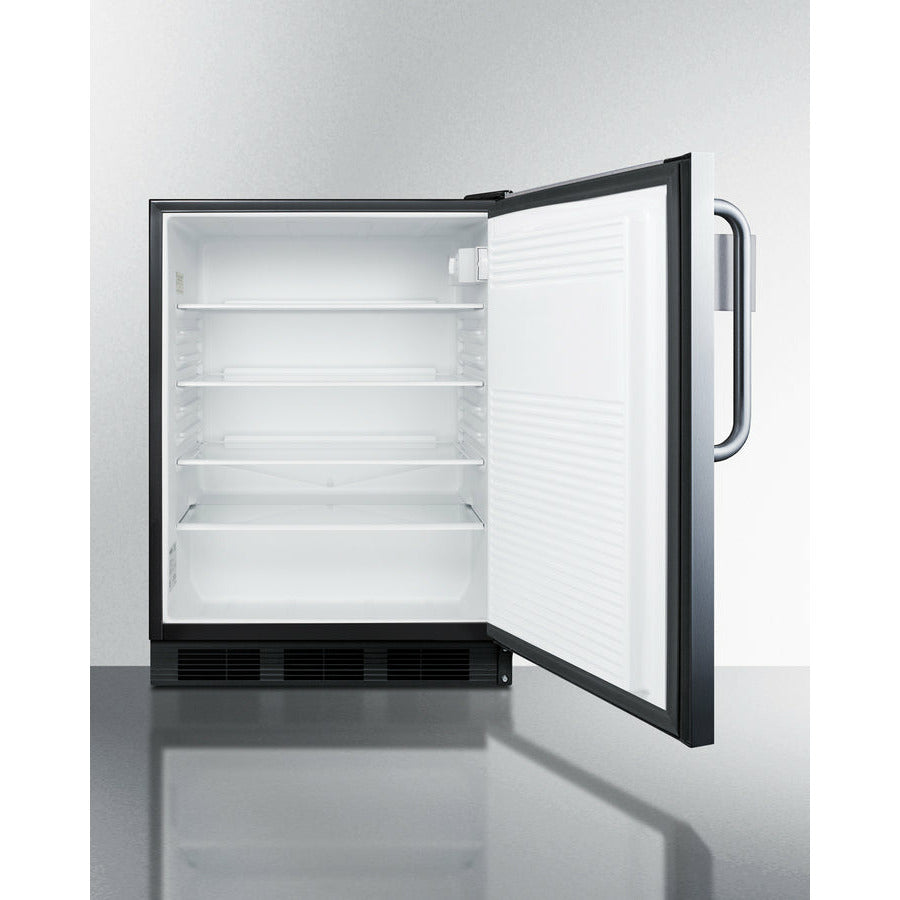 Summit 24" Wide Built-In All-Refrigerator, ADA Compliant, with Speed Rail - FF7BKBISSTBADASR