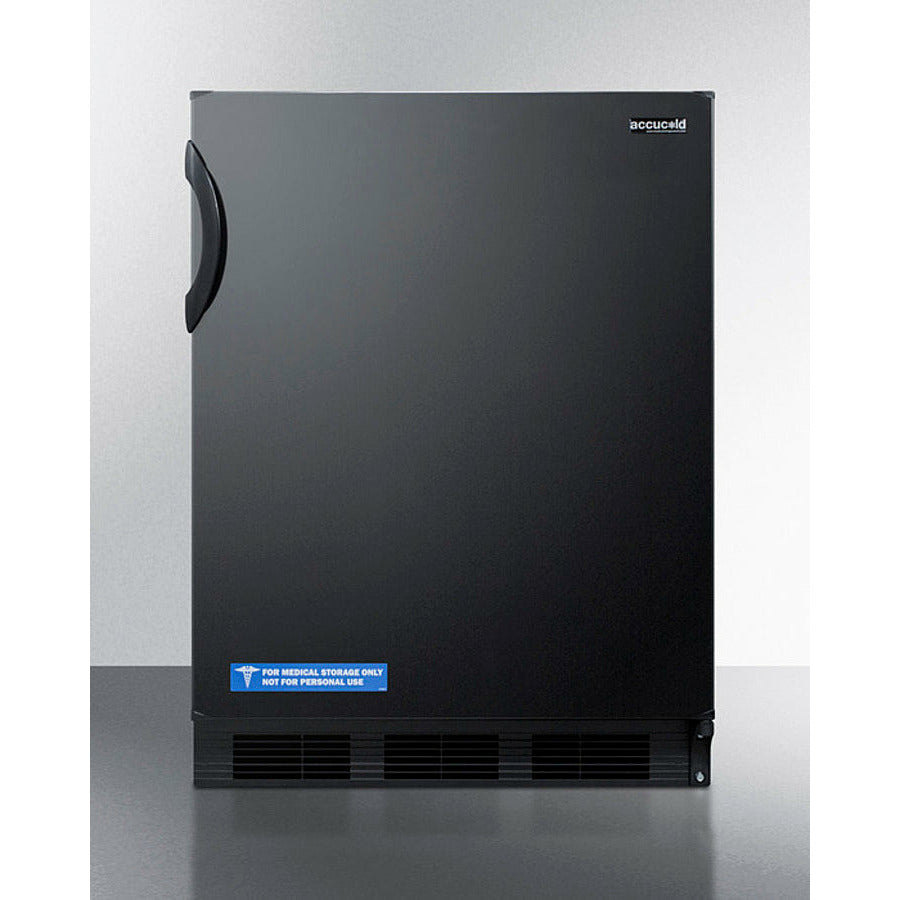 Summit 24" 5.5 Cu. ft. Black Built in Compact Refrigerator - FF6BKBI7