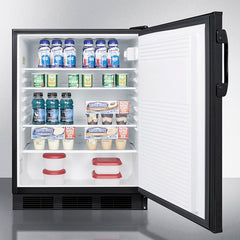 Summit 24" Wide Built-In All-Refrigerator, ADA Compliant (Panel Not Included) - FF7LBLKBI