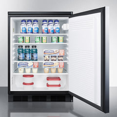 Summit 24" Wide Built-In All-Refrigerator (Panel Not Included) - FF7LBLKBI