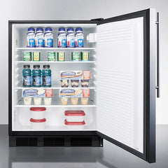 Summit 24" Wide Built-in All-Refrigerator, ADA Compliant - FF7LBLKBISS