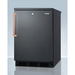 Summit Accucold 24" Wide 5.5 Cu. Ft. General Purpose Medical Refrigerator with Copper Handle and Keyed Lock - FF7LBLKTBC