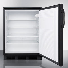 Summit 24" Wide Built-In All-Refrigerator (Panel Not Included) - FF7LBLKBI