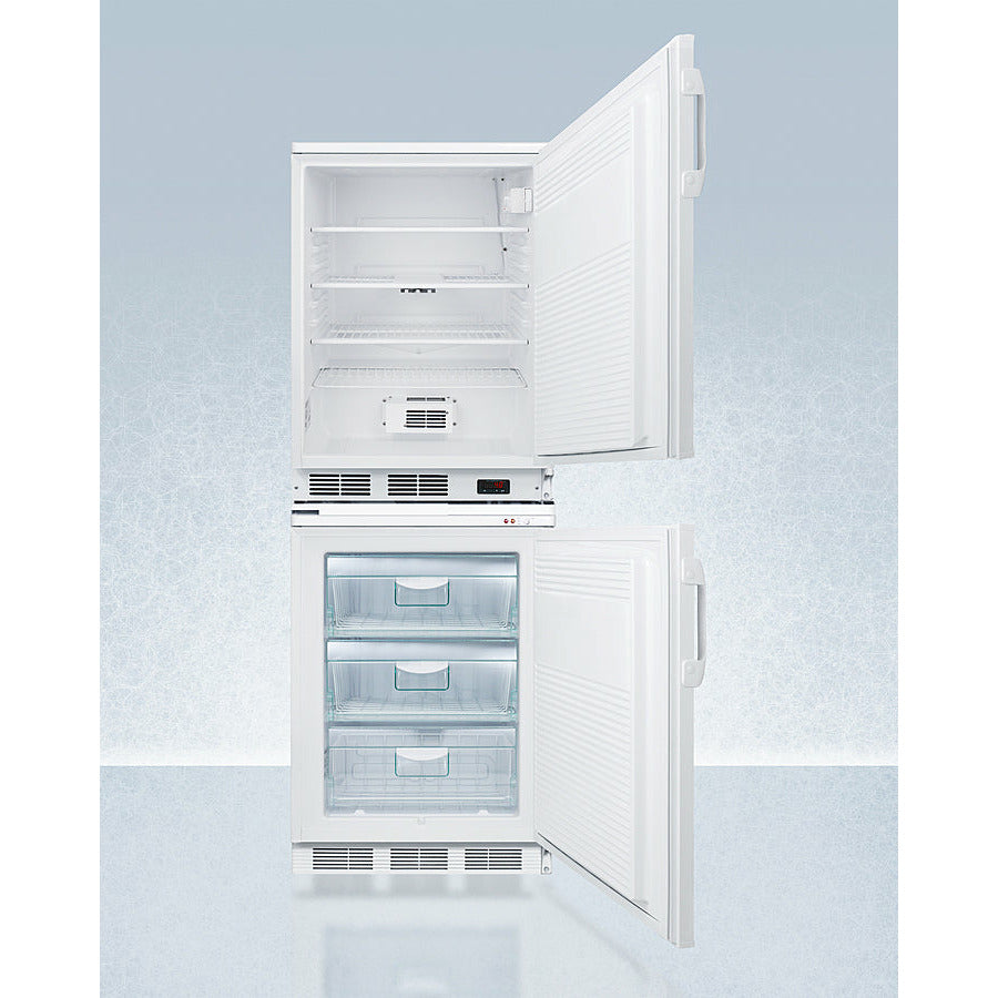 Summit 24" Wide All-Refrigerator/All-Freezer Combination - FF7LW-VT65MLSTACKPRO