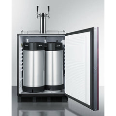 Summit 24" Wide Built-In Cold Brew Coffee Kegerator, ADA Compliant (Panel Not Included) - SBC58BLBIADAIFCFTWIN