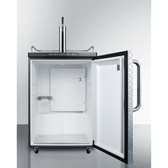Summit 24" Beer Dispenser with 1 Half-Barrel Capacity, Digital Thermostat, Automatic Defrost Wide Built-In Kegerator (Panel Not Included) - SBC635MBI