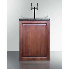 Summit 24" Wide Beer Dispenser with 1 Half-Barrel Capacity, Digital Thermostat, Automatic Defrost, Dual Tap Kit, Built-In Kegerator (Panel Not Included) - SBC635MBI