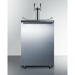 Summit 24" Beer Dispenser, Auto Defrost with Dual Tap System Wide Built-In Kegerator - SBC635MBI7