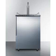 Summit 24" with 5.6 cu. ft. Capacity, Automatic Defrost, Digital Thermostat Wide Kegerator - SBC635M7SS