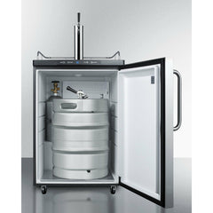 Summit 24" with 5.6 cu. ft. Capacity, Automatic Defrost, Digital Thermostat Wide Kegerator - SBC635M7SS