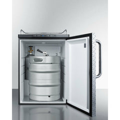 Summit 24" Wide Built-In Kegerator, Beer Dispenser with 5.6 cu. ft. Capacity, Deep Chill Function, Digital Thermostat, Automatic Defrost(Panel Not Included) - SBC635MBINK