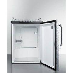 Summit 24" Wide Built-In Kegerator, Beer Dispenser with 5.6 cu. ft. Capacity, Deep Chill Function, Digital Thermostat, Automatic Defrost(Panel Not Included) - SBC635MBINK